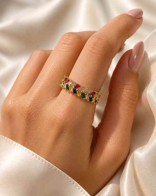Bague Ajustable multicolore