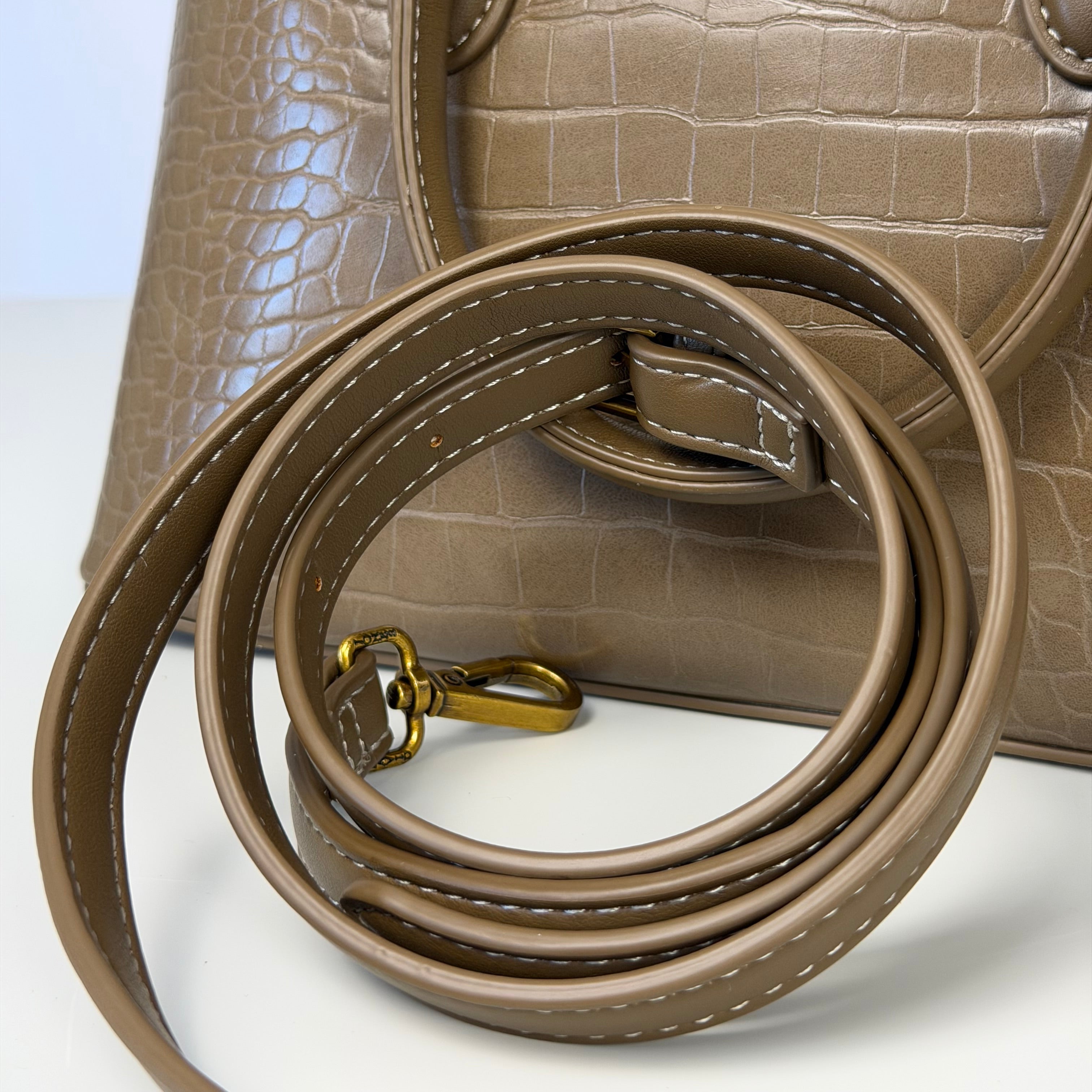 Sac Croco Olive Green